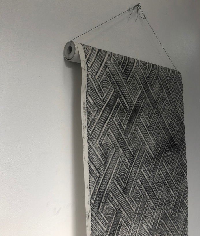 paper wall hangng - rubbing