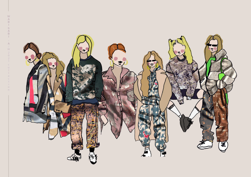 Fashion Illustration of collection line up