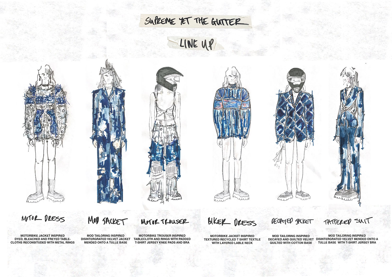 Fashion line up, illustration