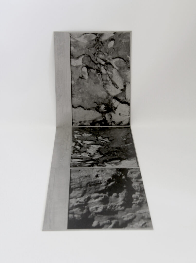 Folded monochrome print