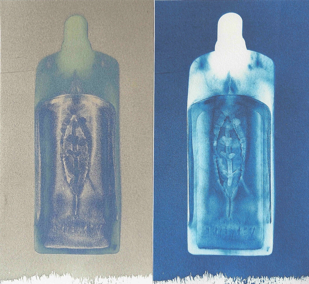 Cyanotype bottle