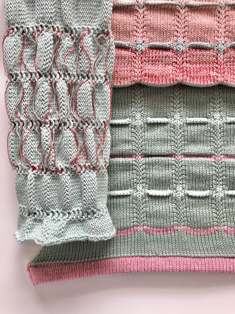 Manipulated knit sample