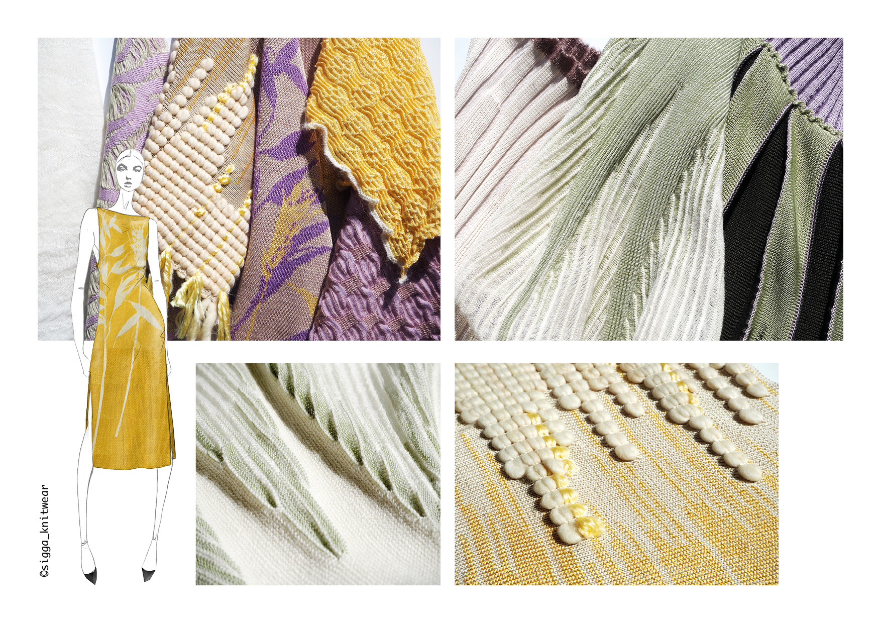 Various Textured Knit Samples
