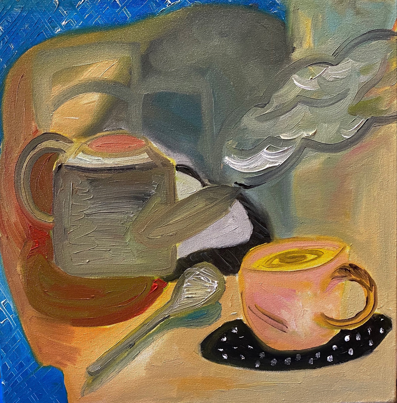 Tea pot cup and saucer