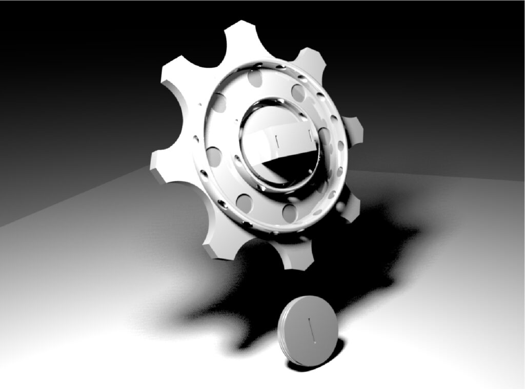 3D model showing cross section of one of the stim toys. These come in two parts that are magnetised together.