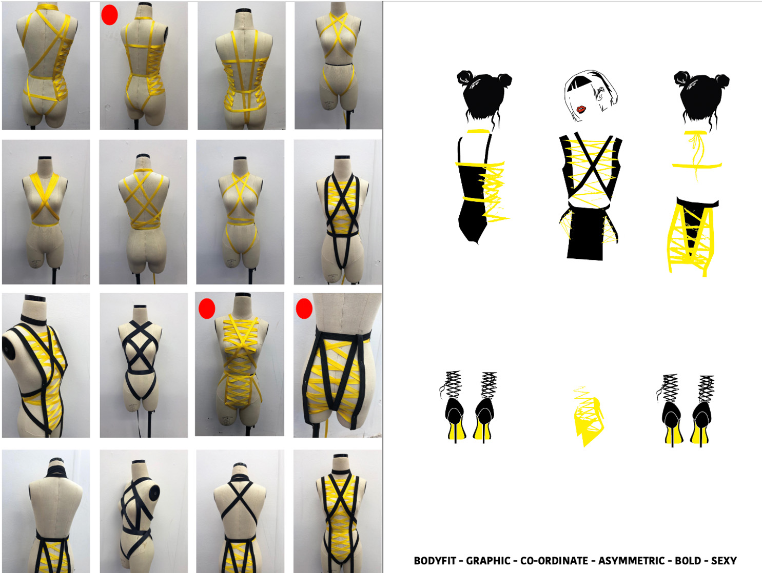 Fashion illustration and design development work