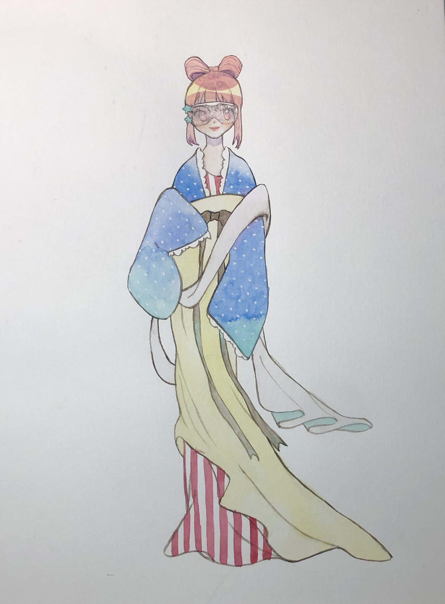 Japanese style illustration of a lady