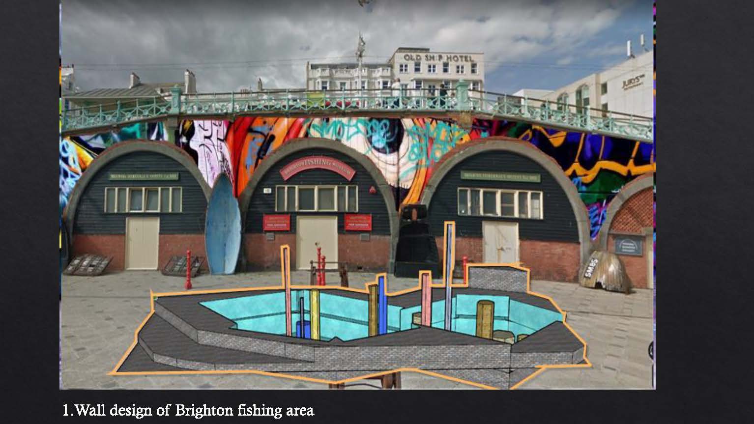 Brighton seafront fishing area