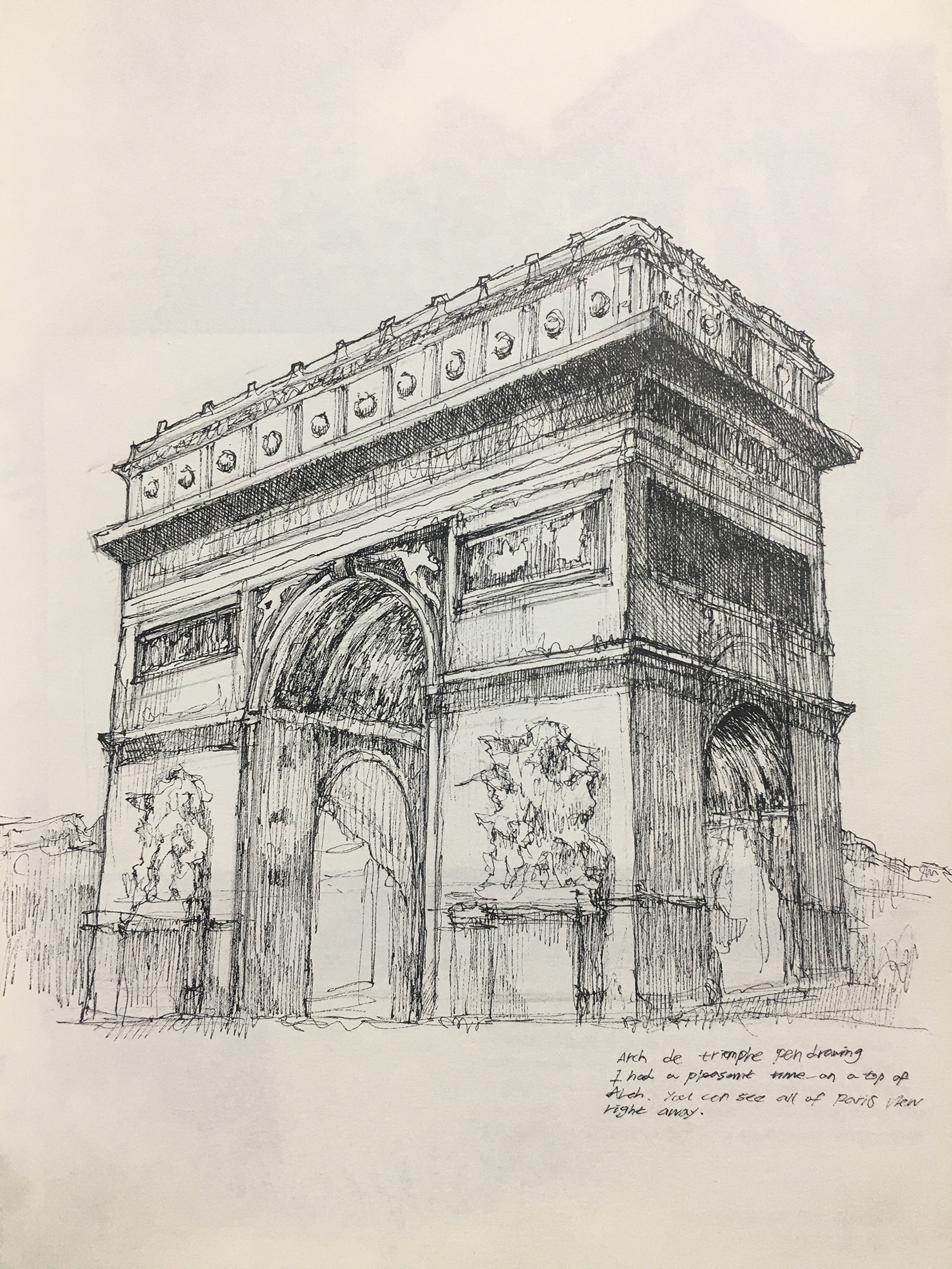 Drawing of the Arc de Triomphe